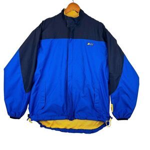 Starter Jacket Mens‎ Large M Blue Windbreaker Colorblock Vented Mock Neck